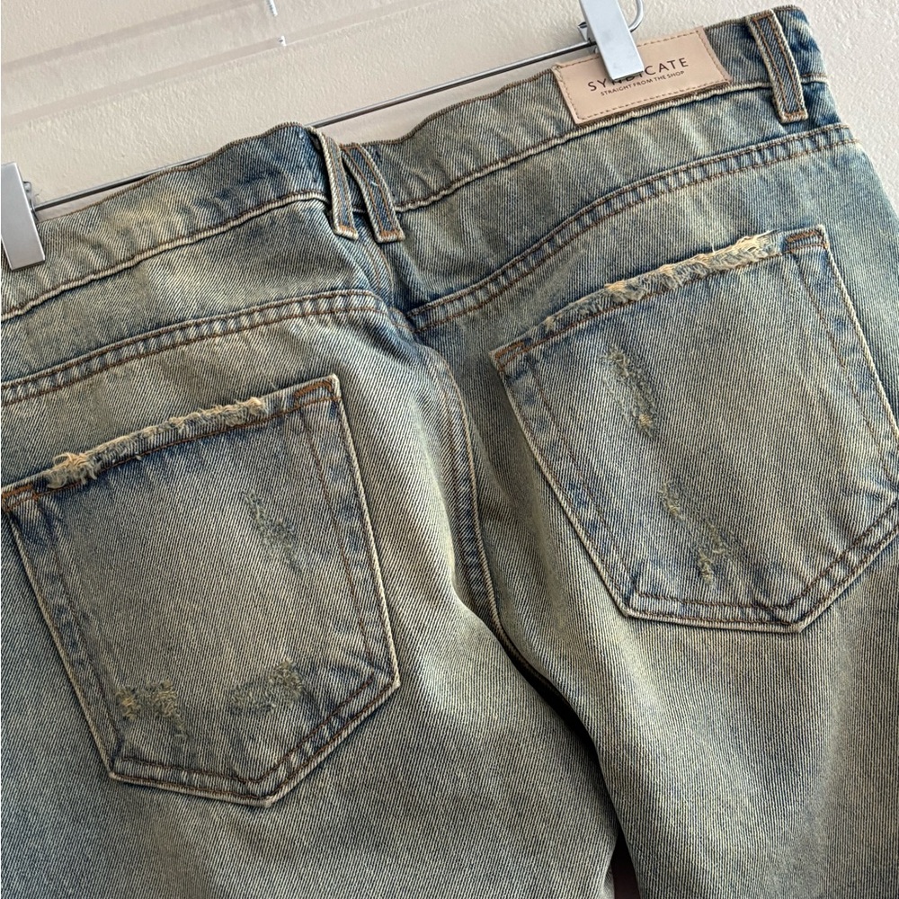 SYNDICATE STRAIGHT LEG ZIP ANKLE MEN’S JEANS